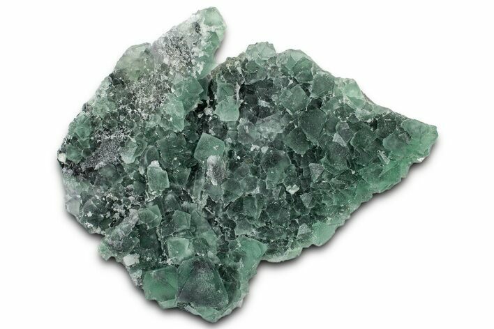 Frosted, Octahedral Green Fluorite Crystals with Quartz - China #329336